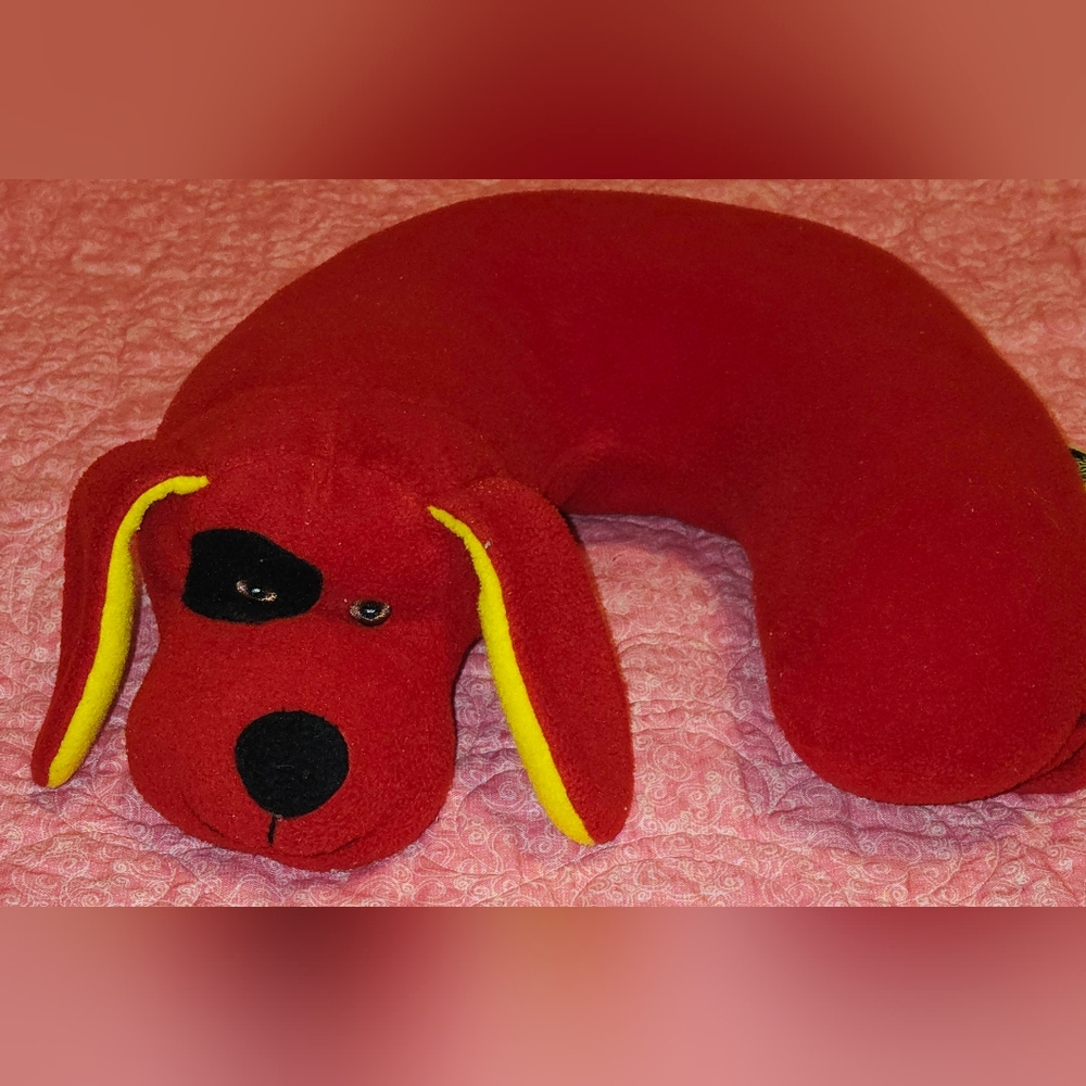 Critter Piller Kid's Travel Buddy & Comfort Pillow Red Dog